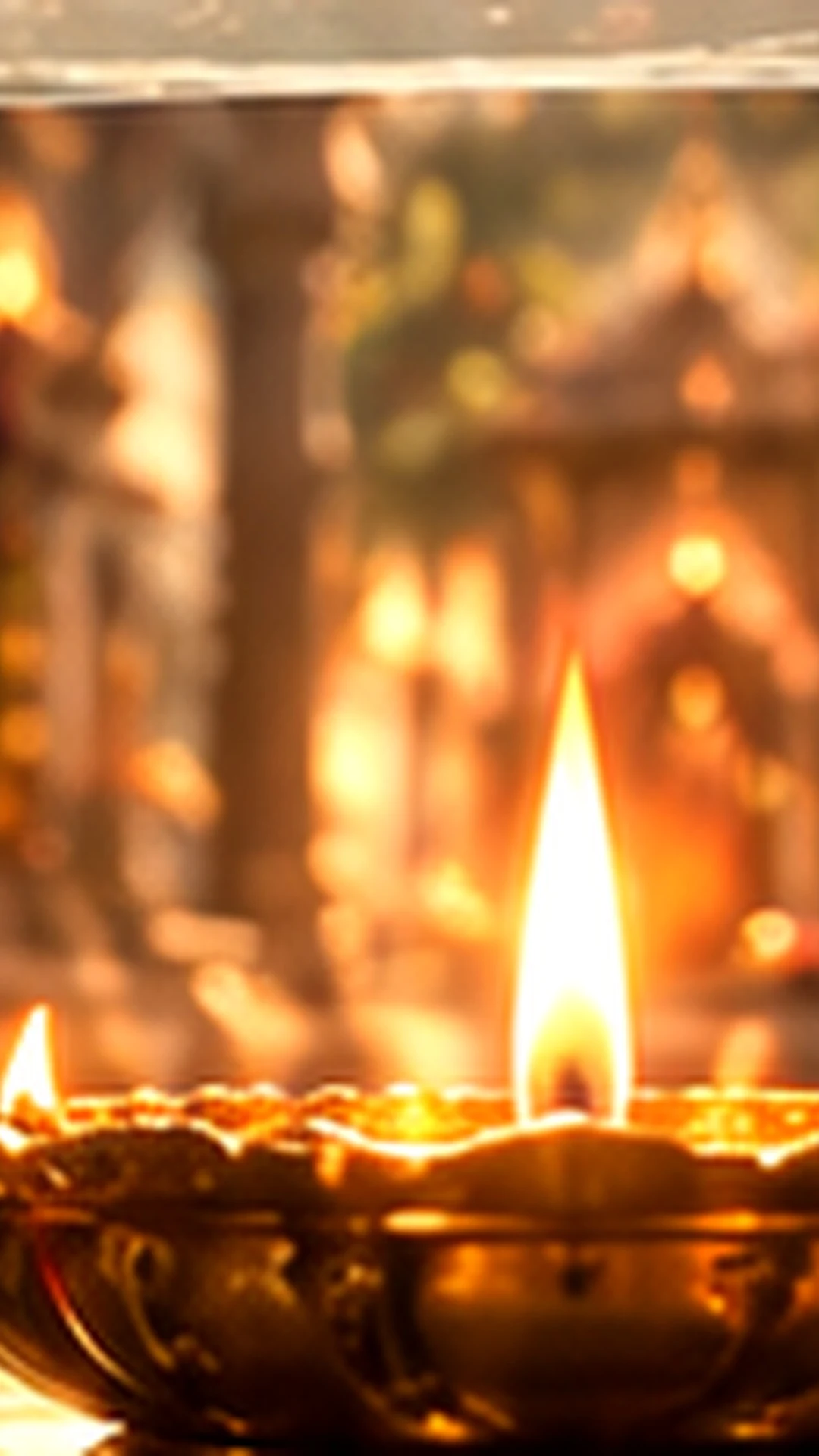 Temple Dawn ceremonial lamp detail